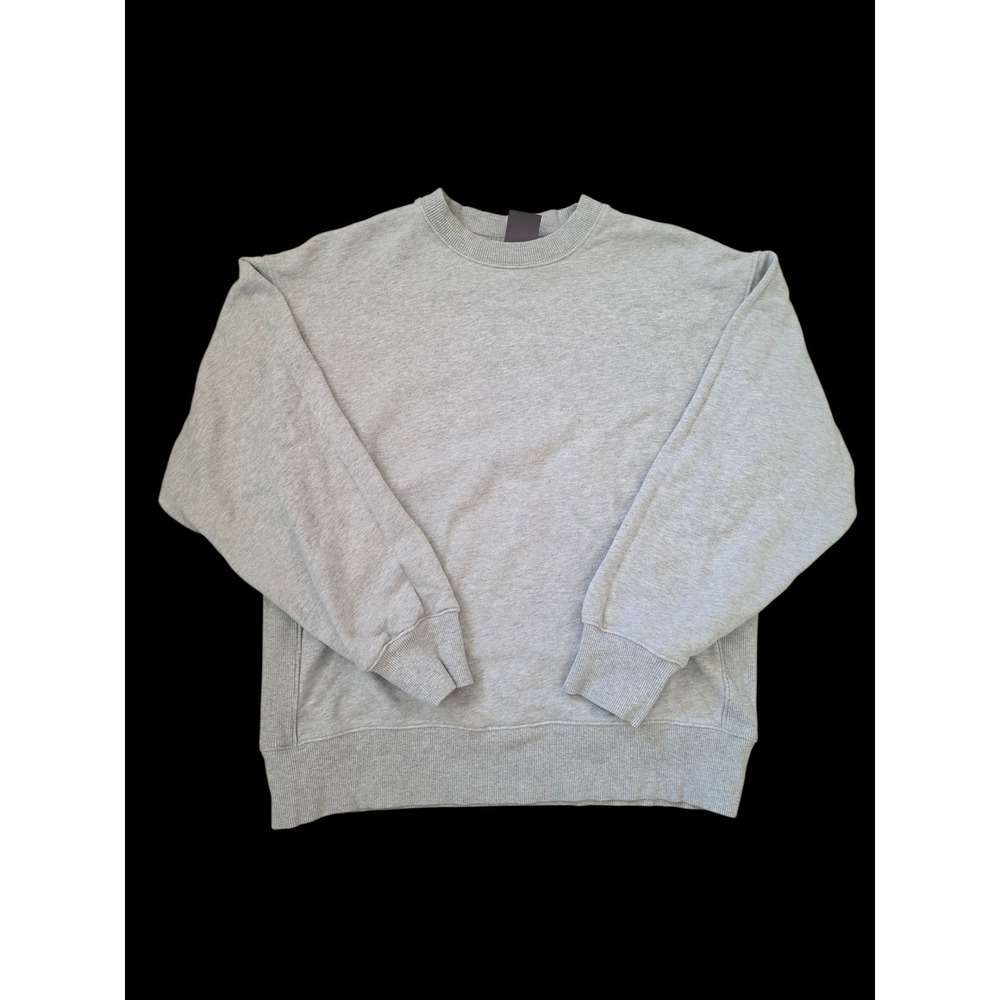 TNA Aritzia Cozy Sporty Terry Cotton Light Gray Boyfriend Sweatshirt sz XS